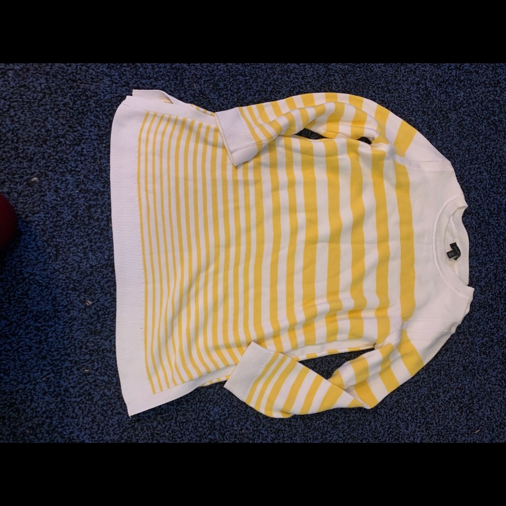 Talbots Yellow and white sweater